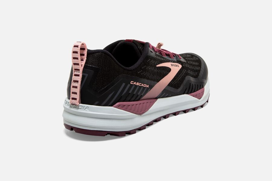 Brooks Cascadia 15 Trail Löparskor Dam - Svarta/Rosa - 6541-IWKCX